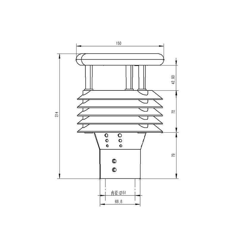 5-in-1 Compact Weather Sensor Product Dimensions