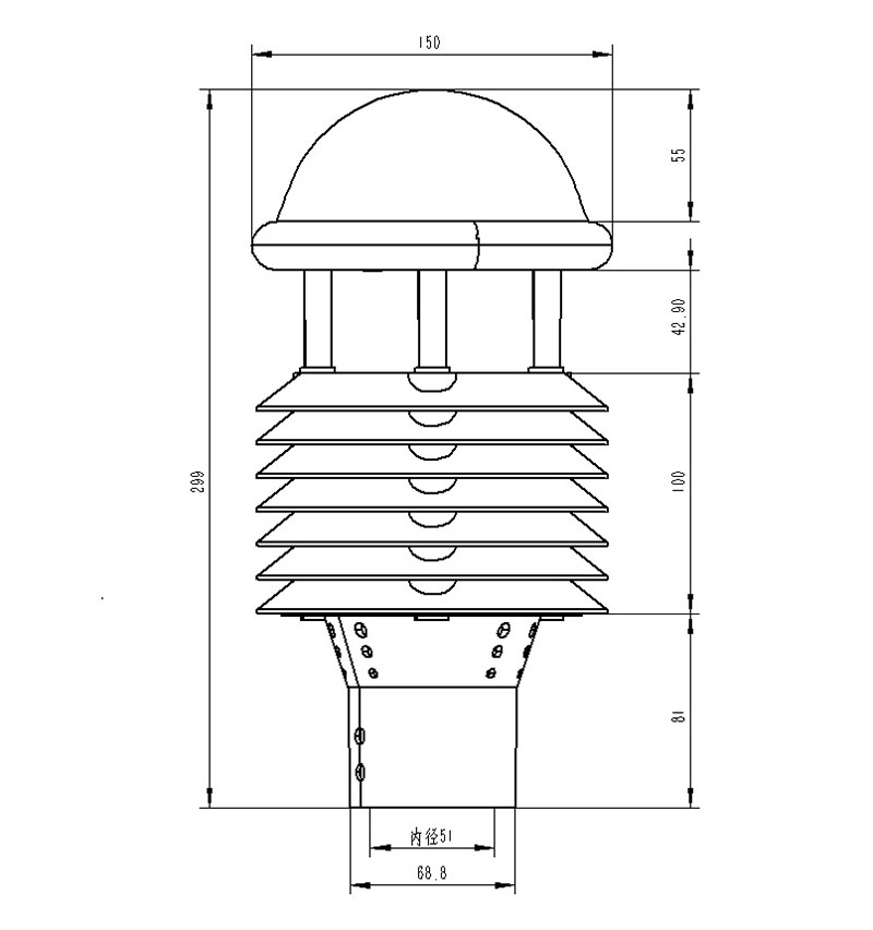 Outdoor Weather Sensors Product Dimensions