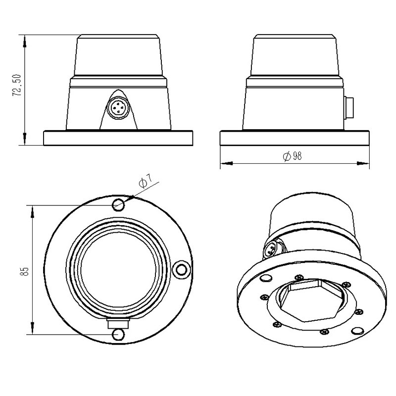 Solar Radiation Sensor Product Dimensions