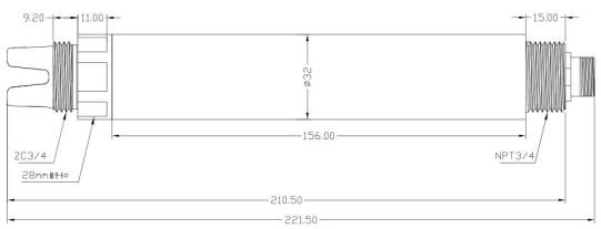 Soil PH sensor dimensions