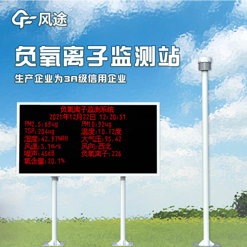 Negative oxygen ion monitoring station